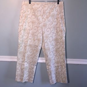 Embroidered Cropped Dress Pants 👡🕶